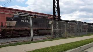 Norfolk Southern Juniata Locomotive Shops Driveby ft NS 1801 [upl. by Koah]