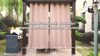 Outdoor Patio Curtains Windproof Double Grommets  Kgorge Curtains [upl. by Kathlin899]