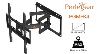 StepByStep Installation Guide for Perlegear PGMFK4 Height Adjustable Full Motion TV Wall Mount [upl. by Hennahane]