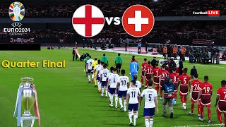 England Vs Switzerland  UEFA Euro 2024  Quarter Final  Full Match  Realistic PES Gameplay [upl. by Jerrol744]