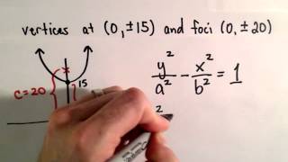 Conic Sections Hyperbola  Find Equation Given Foci and Vertices [upl. by Aurelius]