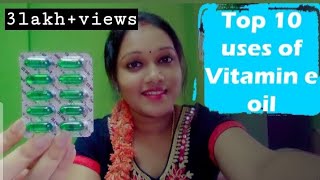 Top 10 uses of Vitamin e oil for Skin amp Hair care [upl. by Eisserc50]