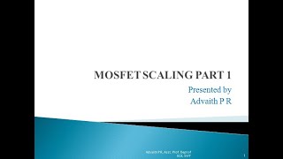 18EC72 MODULE2 MOSFET SCALING PART 1 [upl. by Nrehtac]