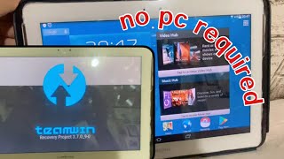 Install TWRP Custom Recovery on Samsung Galaxy Tab using Flashify Tool WITHOUT COMPUTER  Dae Vid [upl. by Juliann497]