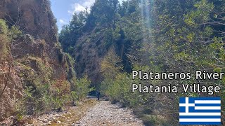 Hiking in Saint Ioannis Chapel  Plataneros River  Platania Village Limnes Pigadia [upl. by Forkey]