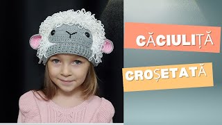 Caciula crosetata oita Partea aIIa Sheep amigurumi [upl. by Omixam]