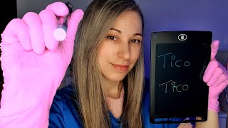 Clínica ASMR  Nuevo Test de Nervios Craneales con Guantes Rosas  Roleplay médico  SusurrosdelSurr [upl. by Sedlik]