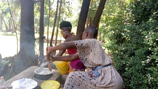 What do you believe about the cooking of the favorite food in the village in Africa look at [upl. by Donahue211]