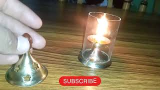 Fashion bizz brass akhand diya  Brass crystal diya  alok [upl. by Volin]