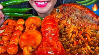 ASMR SPICY SEAFOOD BOIL makanan laut pedas 먹방 MUKBANG MASSIVE Eating Sounds [upl. by Renelle660]