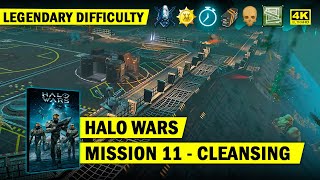 HALO WARS  MISSION 11  CLEANSING  LEGENDARY GOLD  4K 60 FPS [upl. by Draner]