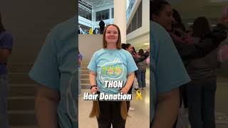 Penn State Students Donate Hair for thonFTK 🔹 pennstate hairdonation childhoodcancerawareness [upl. by Hesper]