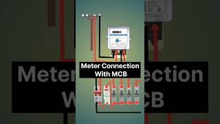 Meter Connection With MCB  Meter Connection Mcb shorts youtubeshorts [upl. by Aleusnoc323]