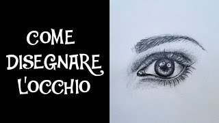 COME DISEGNARE LOCCHIO  HOW TO DRAW EYES with english subbtitle activated [upl. by Ardnaeel]