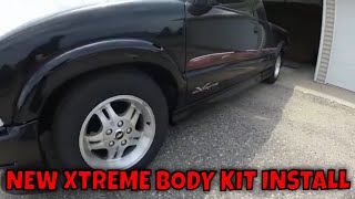 INSTALLING MY NEW BODY KIT ON MY 2002 CHEVY S10 XTREME [upl. by Long]