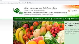 How to Apply for APEDA AGREECULTURE amp PROCESSED FOOD PRODUCT EXPORT DEVELOPMENT AUTHOURITY [upl. by Eegnat902]