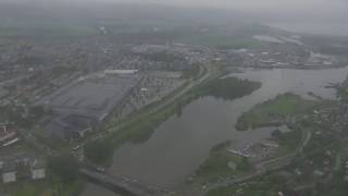 Lørenskog Strømmen Nitelva Lillestrøm Kjeller flyplass Jessheim  Flying Over Norway [upl. by Hamirak]