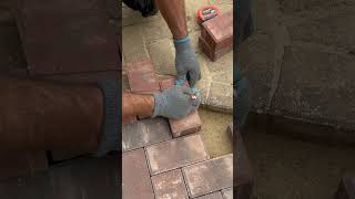 How To Build A Small Patio DIY step 7 Laying Pavers [upl. by Retrac]