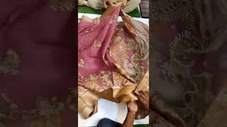 Lightweight dupion silk with Kalamkari printed sarees850shipping ytshorts shorts8328670993 [upl. by Annetta]