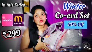 MEESHO Winter Wear❄️Haul Start Rs299 Meesho Winter Coord set Haul  meesho meeshowinterhaul [upl. by Esidnac264]