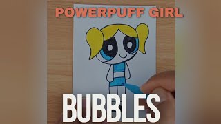 Simple And Easy Drawing Cute Bubbles From The Powerpuff Girls drawing [upl. by Budde454]