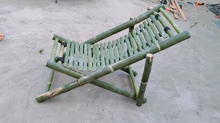 Amazing Bamboo craft How to make Bamboo easy chair Indian artist [upl. by Healy188]