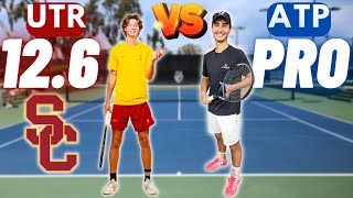 Top D1 Freshman vs ATP Pro SimonFreund [upl. by Ecniv]