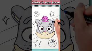 Lets colour in animal detective Sam Snow 🎨🐱 creaturecases CLADE samsnow learntodraw shorts [upl. by Aisatana]