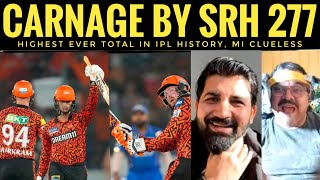 Carnage in Hyderabad MI destroyed by SRH highest ever total in history of IPL 2773 [upl. by Leidba]