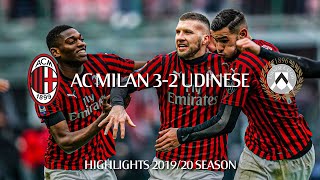 Highlights  AC Milan 32 Udinese  Matchday 20 Serie A TIM 201920 [upl. by Nekal]