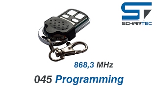 Schartec Handsender Modell YET045 programmieren passend für Hörmann Marantec und Berner 8683 MHz [upl. by Itoc]