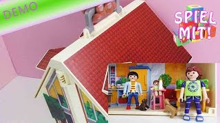 Playmobil Puppenhaus deutsch  Dieses Puppenhaus kann man mitnehmen [upl. by Yazbak]