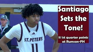 St Peters Prep 59 RumsonFair Haven 46  HS Boys Basketball  Mason Santiago 13 points [upl. by Avenej]