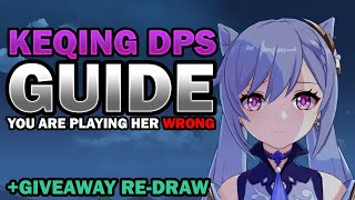 KEQING DPS GUIDE WITH TIPS AND TRICKS  GENSHIN IMPACT 5 KEQING COMBO TIPS [upl. by Luann365]