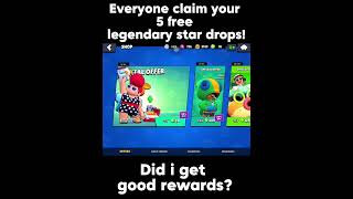 All players get 5 free star drops Claim them now brawlstars thumbsupforbrawl short shorts [upl. by Zenia724]