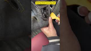 Steering wheel cover plug side automobile steeringwheelcover sewing steering diy shorts diy [upl. by Ahsiloc]