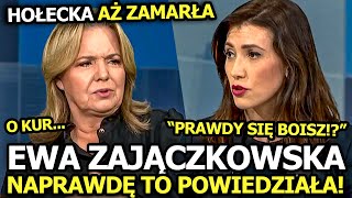 EWA ZAJĄCZKOWSKA TYM JEDNYM ZDANIEM ZATKAŁA HOŁECKĄ W PROGRAMIE NA ŻYWO quotTAKA JEST PRAWDAquot [upl. by Einittirb280]