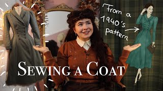 Making a coat from a vintage 1940s pattern [upl. by Ahseenyt]