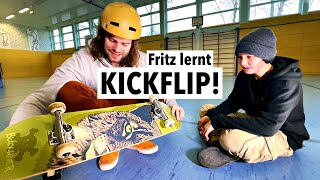 Fritz will den Kickflip lernen I Skateboard Tutorial Deutsch [upl. by Bello922]