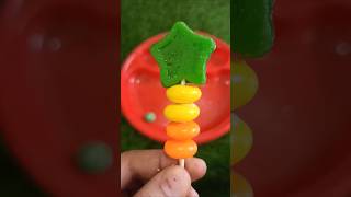 Green star candy and mentos candy lollipop popsicle viral trending shorts youtubeshorts ytshort [upl. by Ardys]