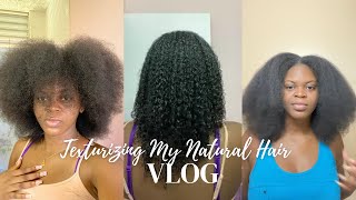 Texturizing My Natural Hair  Making my natural hair softer amp easy to maintain ✨ [upl. by Nottage]