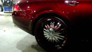 AceWhipsNET Candy Red Mercedes CLS 500 on 22quots [upl. by Beckman]