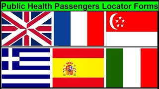 Public Health Locator Forms Links I United Kingdom I France I Singapore I Greece I Spain I Italy [upl. by Pool]