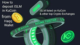 How to deposit ISLM in KuCoin Exchange from the Haqq Wallet [upl. by Kcirrej]