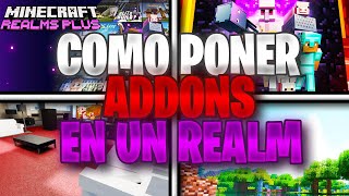 COMO PONER MODS en un REALM de MINECRAFT BEDROCK [upl. by Selec590]