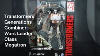 Transformers Review Generations Combiner Wars Leader Class Megatron [upl. by Anilehs]