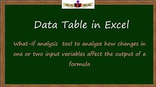 Excel Data Tables Explained Simplify What If Analysis Class 10 Guide [upl. by Wobniar443]