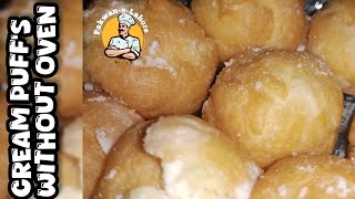 Cream Puff without Oven Recipe  Cream Puff Recipe  Pakwane Lahore [upl. by Suzette]