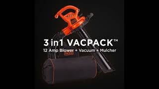 Black amp Decker 3in1 Electric Leaf Blower Leaf Vacuum [upl. by Aiyekal212]