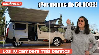 Los 10 CAMPERS más baratos  Análisis  Reportaje  Review en español  cochesnet [upl. by Aneetsyrk497]